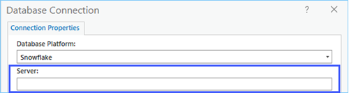 Provide account information in the Server field. Provide account information in the Server field.