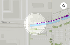 Dots preview the location Dots preview the location