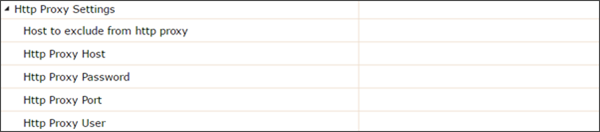 HTTP Proxy Settings HTTP Proxy Settings