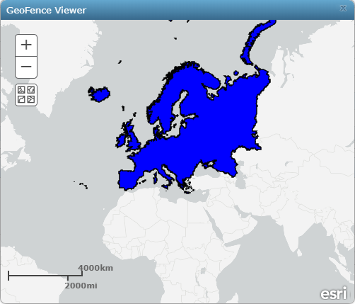 View geofences using the Geofence Viewer in GeoEvent Manager. View geofences using the Geofence Viewer in GeoEvent Manager.